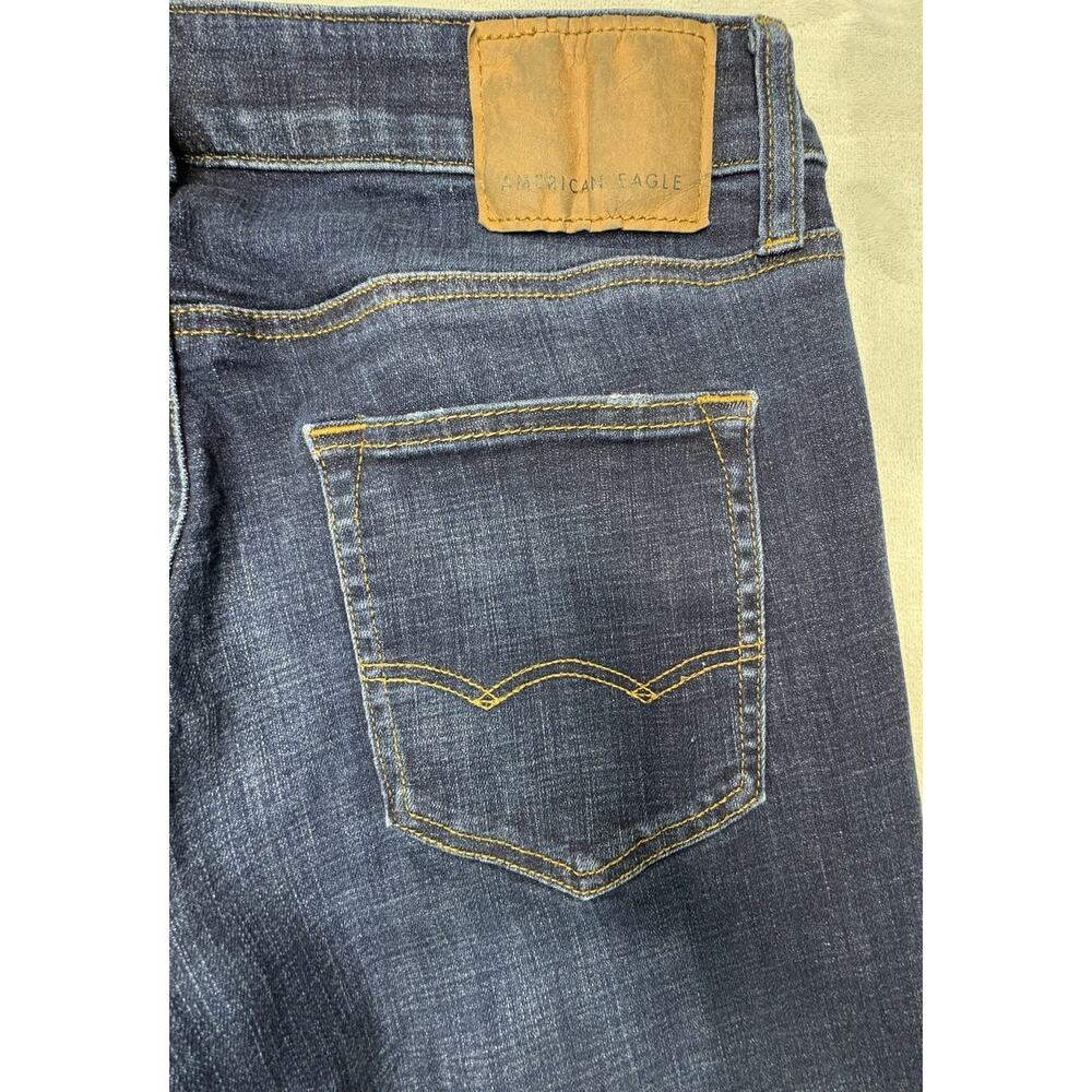 AMERICAN EAGLE Men’s Slim Straight Jeans Size 30x34 DARK WASH - Picture 9 of 9